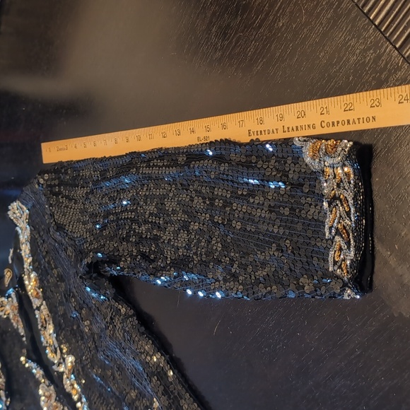 Veelam Silk Sequin Top Size M - Picture 6 of 7